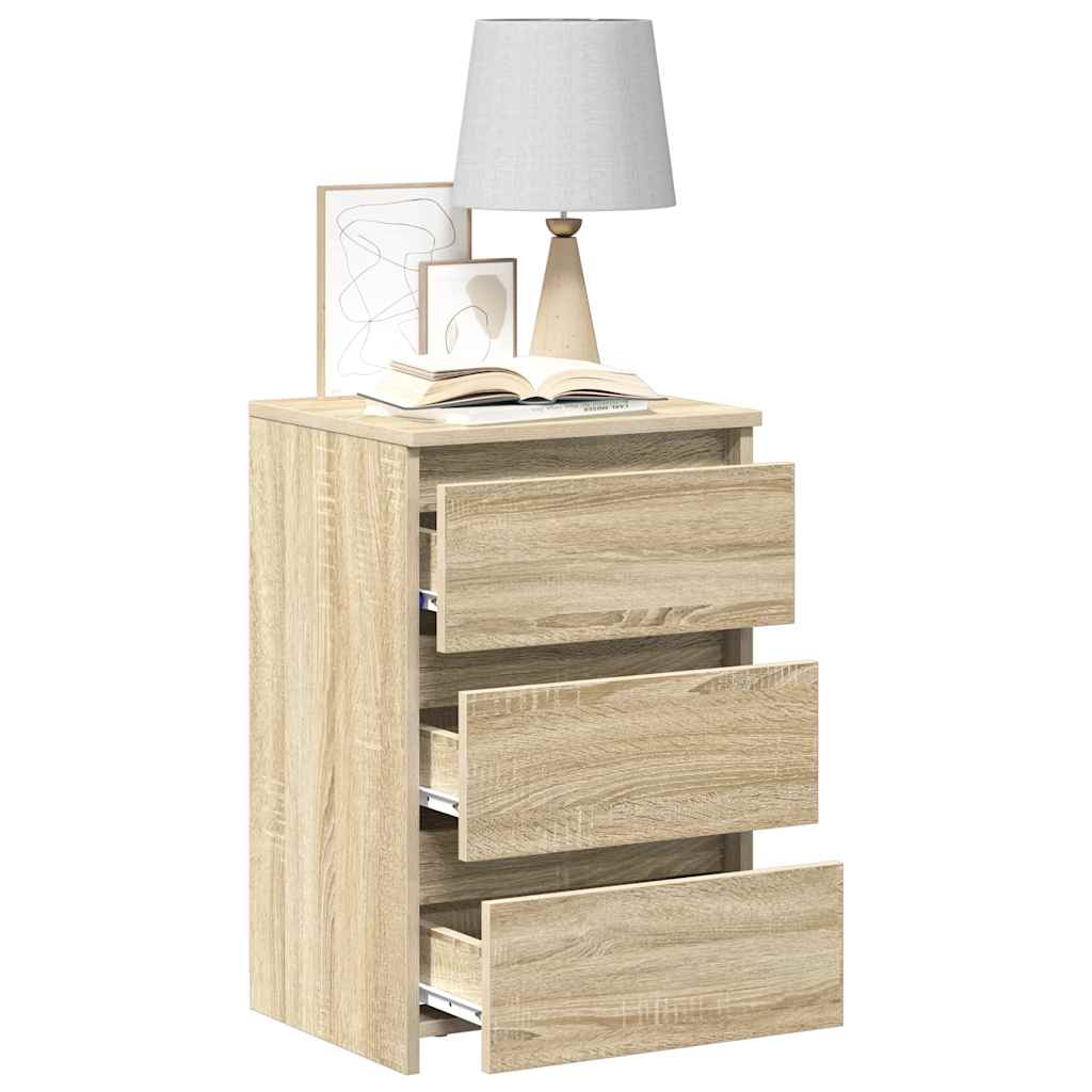 Nachttische 2 Stk. Sonoma-Eiche 40x35x62,5 cm Holzwerkstoff
